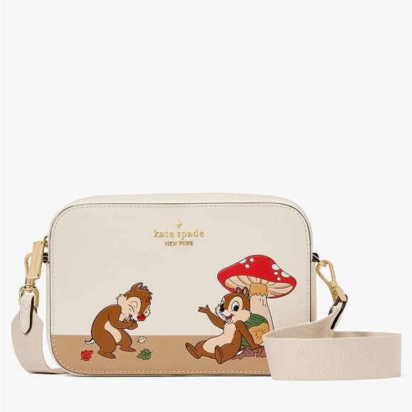 ♠️kate spade Disney X KSNY Chip N Dale Mini Camera Bag, Meringue Multi NWT - Picture 1 of 6